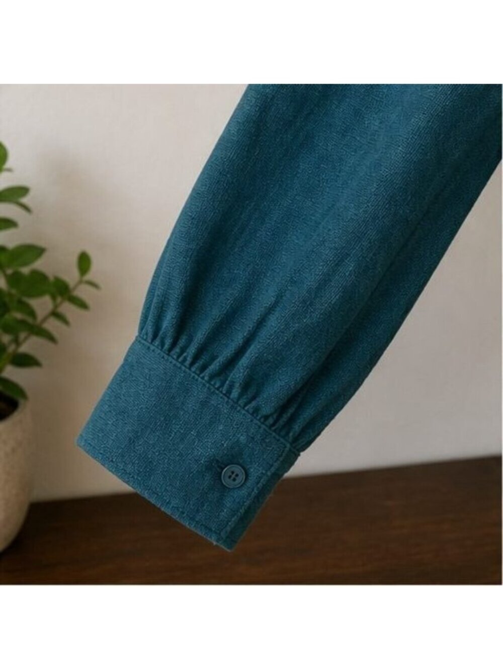 Teal Ruffle Blouse - Picture 5 of 6